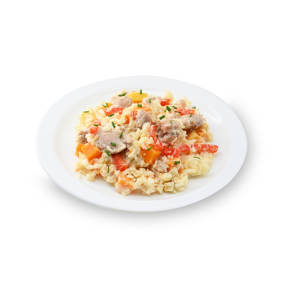 product-Risotto, kip en pompoen