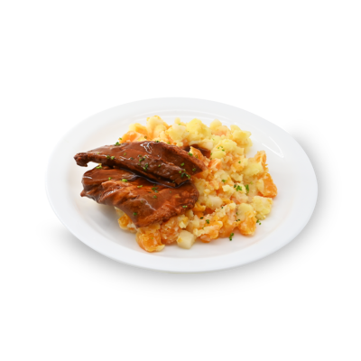 product-Stamppot pompoen-pastinaak, speklap en jus