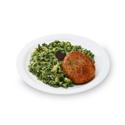 product-Stamppot boerenkool, groenteburger en jus (vega)