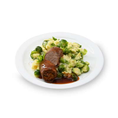 product-Stamppot spruiten, rundervink en jus
